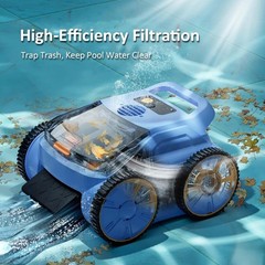 Lightweight Robotic Pool Cleaner with Large-Capacity Filter – Effortless Care
