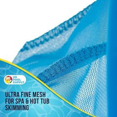 Lightweight Leaf Skimmer with Detachable Aluminum Pole for Easy Pool Maintenance