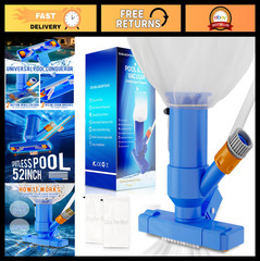 Upgraded Pool Vacuum Cleaner for Above Ground Pools, 52&Prime; Telescopic Pole, Jet Cl