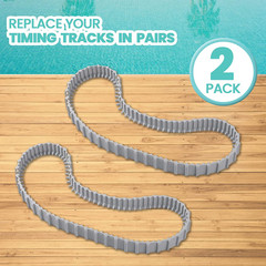 (2 Pack) Replacement Gray Tracks for Maytronics Dolphin Robotic Pool Cleaners wi