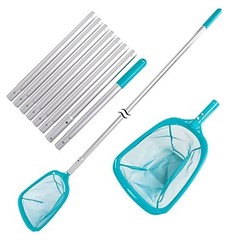 11.5ft Swimming Pool Leaf Skimmer Net with Telescopic Pole, Ultra Fine Mesh, Adj