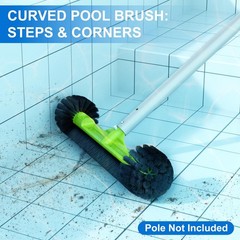 20&Prime; Pool Brush Head for Inground/Above Ground Cleaning Walls and Floors