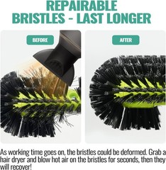 Ergonomic Pool Scrub Brush for Tile and Vinyl with 1.25” Pole Compatibility