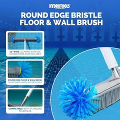 EZ Clip Compatible 22-Inch Pool Brush | Round Edge Bristles