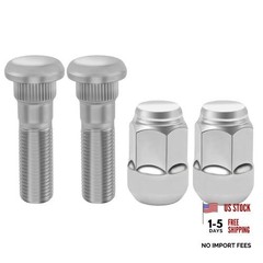 M12x1.50 Chrome Wheel Lug Stud Nut Set, Hub Bolt, Standard Wheel Tire Lug Stud