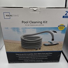Vacuum Pool CleaningKit 2-Piece 25ft UV-Resistant Hose+Swivel Head 1.25&Prime;/1.5&Prime;