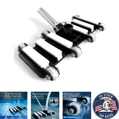 14.4&Prime; Weighted Pool Vacuum Head – Flexible Design & Chrome Finish – Easy Control