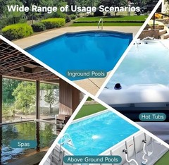 PoolMr Cordless Handheld Pool Vacuum Rechargeable Cleaner 18.5 GPM 60Min