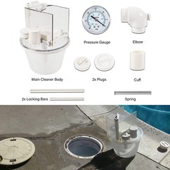 Vac-Mate Pool Cleaner Dispenser Box Multi-Function Vacuum Skimmer Attachment