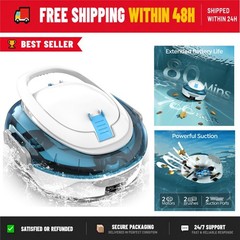 Letexpool S2 Cordless Robotic Pool Vacuum for Above Ground Pools