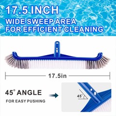 Pool Brush, 17.5 » Pool Brush Head for Inground Pools & Above-Ground Pools, D…