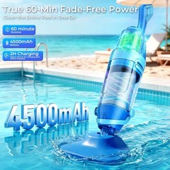 Pool Vacuum for Above Ground Pool, 1427 GPH Powerful Stable Suction, Telescopic