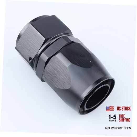 -16 AN Straight Swivel Hose End Fitting Aluminum Black 16AN Straight – Black