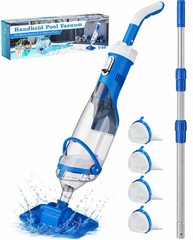 Cordless Pool Vacuum Cleaner – 18.5 GPM Suction, Telescopic Pole, 1.5H Charge, I