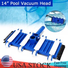 14&Prime; Wide Heavy Duty Above/In-Ground Swimming Pool Cleaner Vacuum Suction Head