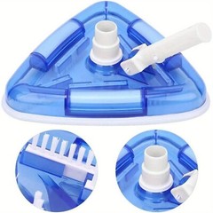 11.4&Prime; Weighted Transparent Triangular Pool Vacuum Head w/ Swivel Hose Connection