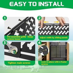Rv Screen Door Protector for Dogs, Adjustable 17-32&Prime; Heavy Duty Aluminum Bone