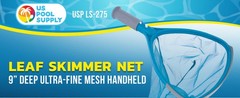 Professional Spa, Hot Tub, Pool Hand Leaf Skimmer Net with Grip Handle – Deep