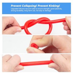 Shineyoo Red Vacuum Hose Kit 6PCS 1/8&Prime; 5/32&Prime; 3/16&Prime; 1/4&Prime; 5/16&Prime; 3/8&Prime; Tubings 5FT