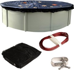 Pool Leaf Net Cover for Above Ground Pools – 15 ft Round, Durable, Woven Poly…