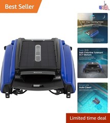 SE Solar Powered Automatic Robotic Pool Surface Skimmer Cleaner with 24/7 Con…