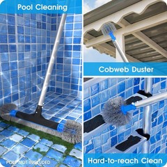 20&Prime; 2 in 1 Pool Brush Head Cobweb Duster Set