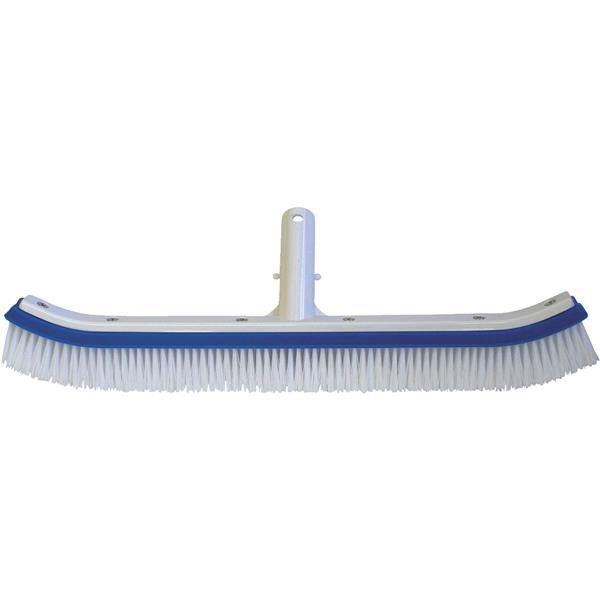 (1)-Jed Pool 18&Prime; L. Polypropylene Bristles Aluminum Back CurvedWall Brush 70-262