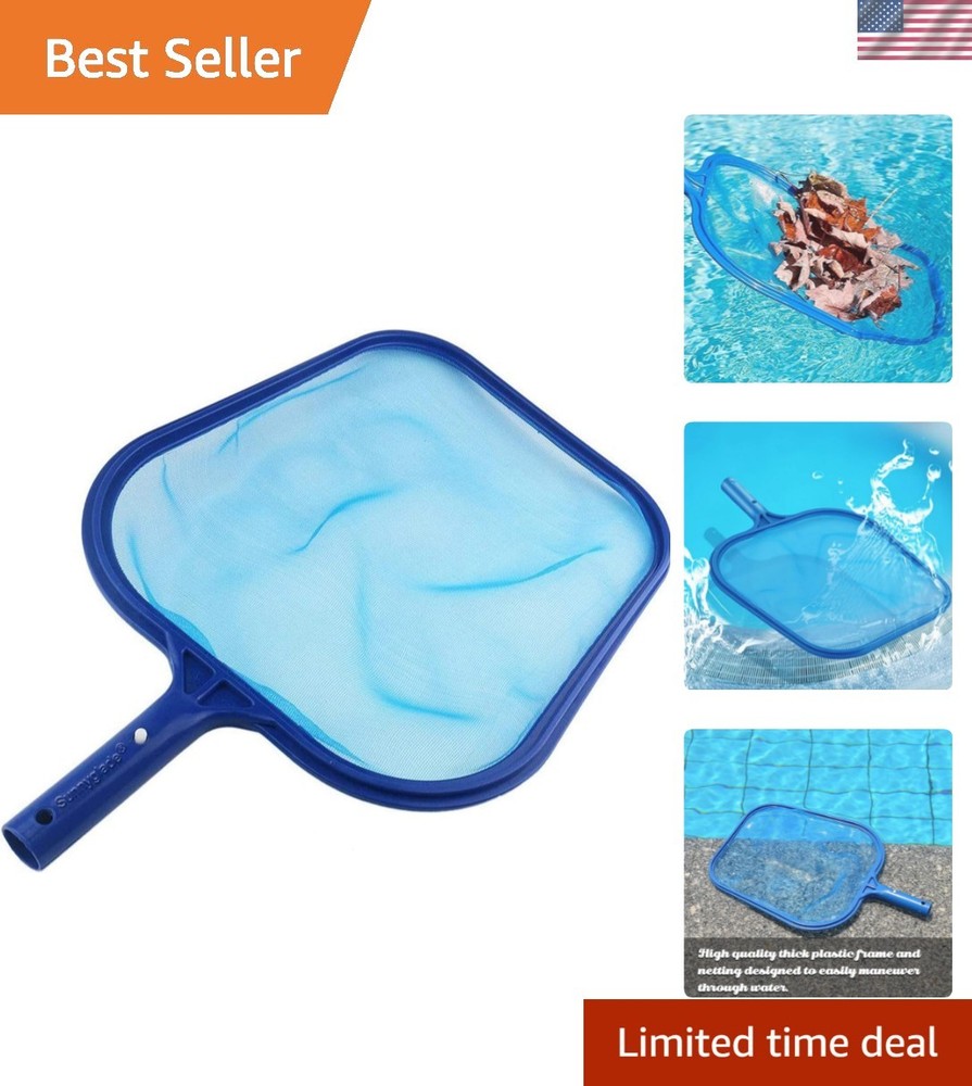 Heavy-Duty Pool Leaf Skimmer Net 17.5×11.8in – Efficient Cleaning Tool