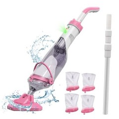Pool Vacuum for Above Ground Pool with a Telescopic Pole, Pink PC10 Pro