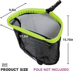 Effortless Pool Cleaning with Aluminum Leaf Skimmer – 17.5 in Double-Layer