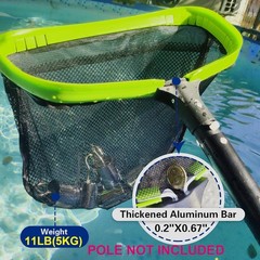 Effortless Pool Cleaning with Aluminum Leaf Skimmer – 17.5 in Double-Layer