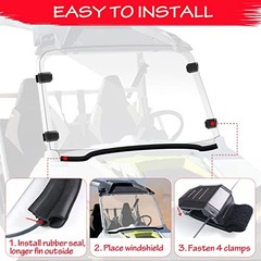 Scratch-Resistant UTV Front Full Windshield Compatible with Polaris RZR 800 S