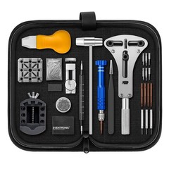 【New Upgraded】Eventronic Watch Repair Kit Professional 154PCS, Black