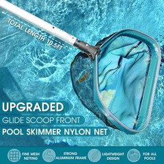 Swimming Pool Cleaning Kit – Aluminum Frame Skimmer Net with 10Ft Adjustable …