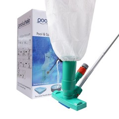 Portable Pool Vacuum Cleaner with Brush & Bag, 56.5&Prime; Pole for Above Ground Pools