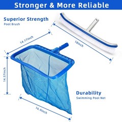 Swimming Pool Cleaner, Pool Skimmer Leaf Net with 18&Prime; Pool Skimmer Net