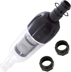 Black in-Line Filter 48-085 w/ 2 Nut For Polaris 3900, F5B, TR35P Pool Cleaner