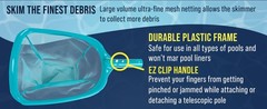 Professional Spa, Hot Tub, Pool Hand Leaf Skimmer Net with Grip Handle – Deep