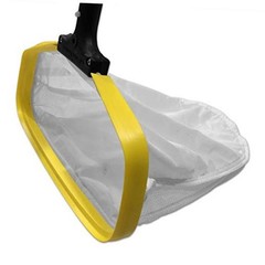 Pool Net – 14&Prime; Round, Yellow, Plastic, Polycarbonate Handle, Compact, Durable