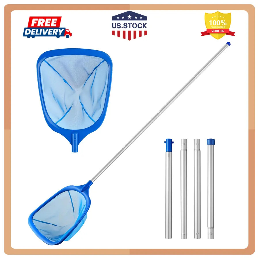 Tavaleu Deep Pool Skimmer Net with Reinforced Frame for Leaf and Debris Removal