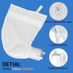 2 Pack 360 380 for Polaris Bags All Purpose Filter Bag for Polaris Replacemen…