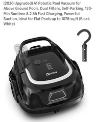 Wybot A1 Robotic Pool Cleaner Dual Filters Self-Parking Above/In Ground Pools