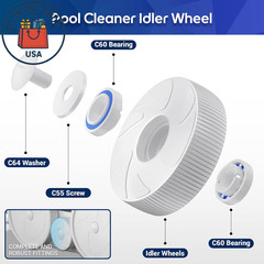 Pool Cleaner Idler Wheel with Bearings and Replacement Parts for Polaris 280/180