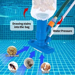 Handheld Vacuum Swimming Pool Jet Cleaner 5Section Pole Ground Spa Pond Fountain