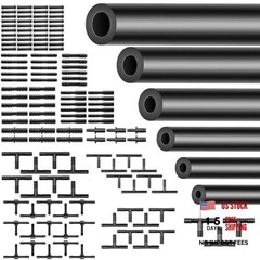 Silicone Vacuum Hose Kit 6PCS 6.6FT 1/8&Prime; 5/32&Prime; 3/16&Prime; 1/4&Prime; 5/16&Prime; 3/8&Prime; 6.6FT 6PCS