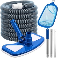 Innconee 4 Pcs Swimming Pool Vacuum Kits 11.8&Prime; Head blue and white