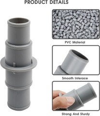 Pool Hose Adapter Connector Coupling 1-1/4&Prime; or 1-1/2&Prime; Plastic Pool Vacuum Hose A
