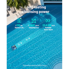 MAMMOTION Pool Vacuum Robot SPINO E1 Wall Floor Waterline Special