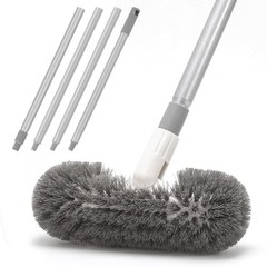 51&Prime; Deck Brush with 360° Swivel Scrubber for Boat, Pool, Tile, and Patio