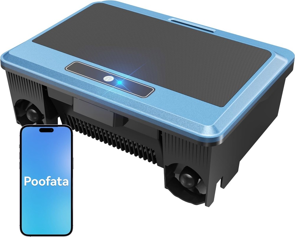 Poofata F1T Solar Powered Robotic Pool Skimmer Surface Cleaner with APP Suppo…